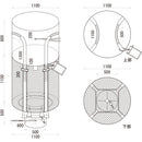 通水性バッグ 丸型１ｔ 全開排出口付 フレキシブル・コンテナバッグ