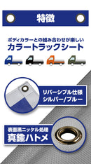 【WEB限定色】ターピー 軽トラックシート 彩り シルバー/ブルー