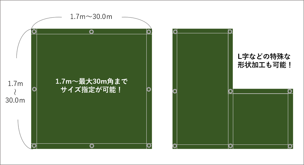 不凍シートMサイズ ターピー 法面・盛土 養生シート#7000UV（オーダーメイドシート